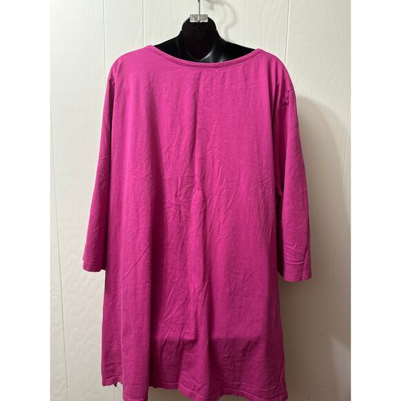 Roaman’s 4X (34/36) Plus Size Pink Shirt- Soft, Flowy, Lightweight - Picture 3 of 5
